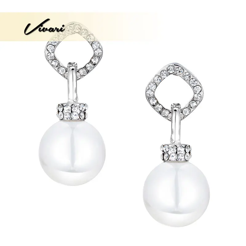 

Vivari Женская мода Элегантный из нержавеющей стали жемчуг кулон серьги Модные аксессуары