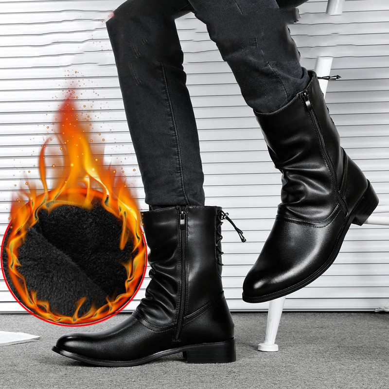 Мужские ботинки из натуральной кожи; мягкие дышащие туфли с острым носком; сезон осень-зима; повседневная обувь на плоской подошве в винтажном стиле