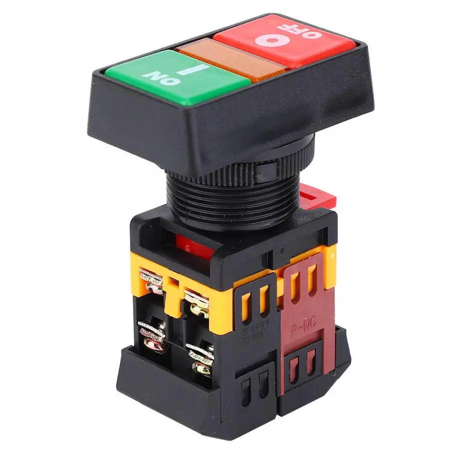 PPBB-30N двойной кнопочный переключатель с светодиодный светильник ВКЛ-ВЫКЛ