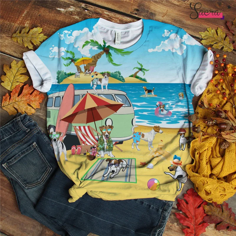 

2021 New Arrival Men T Shirt Full Anime Printing Fashion Short Sleeve Beagles Harajuku Men Tees