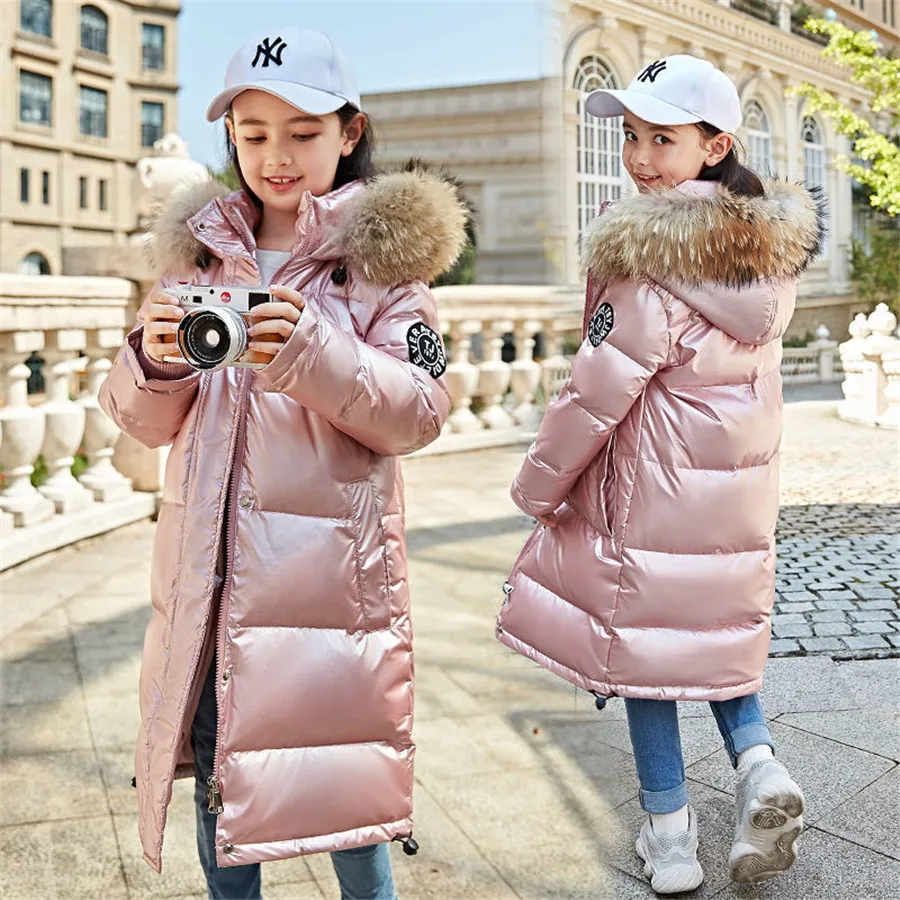 

Winter Jacket for Girls Children's Clothing Outerwear Overalls Girls 4-15 Years Warm Clothes Kids Fur Coat Teenage Cotton Parka
