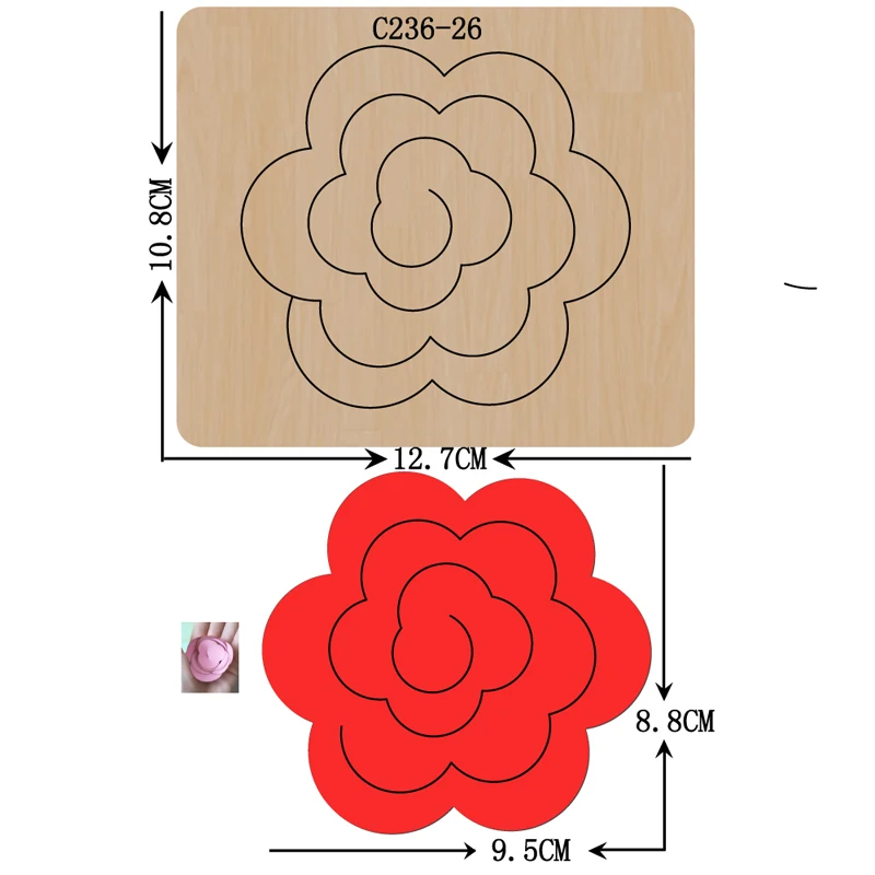 Новый цветок лук деревянные штампы скрапбукинга C-236-26 резки штампов для общих