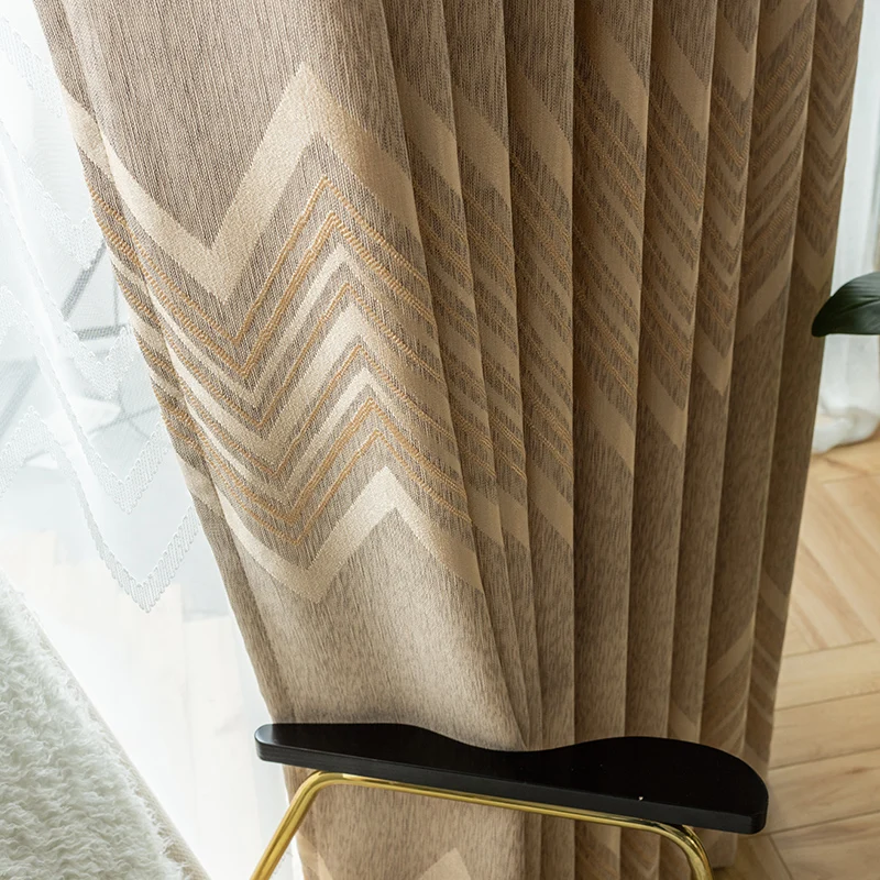 

Curtain Finished Living Room Bedroom Shade Simple Modern Northern European Luxury Upscale Atmosphere New Yellow Cloth