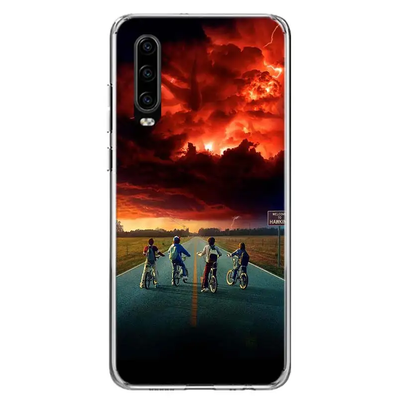 hot stranger things poster phone case for huawei p30 p20 p40 p50 mate 40 30 20 10 pro p10 lite customized gift coque cover capa free global shipping