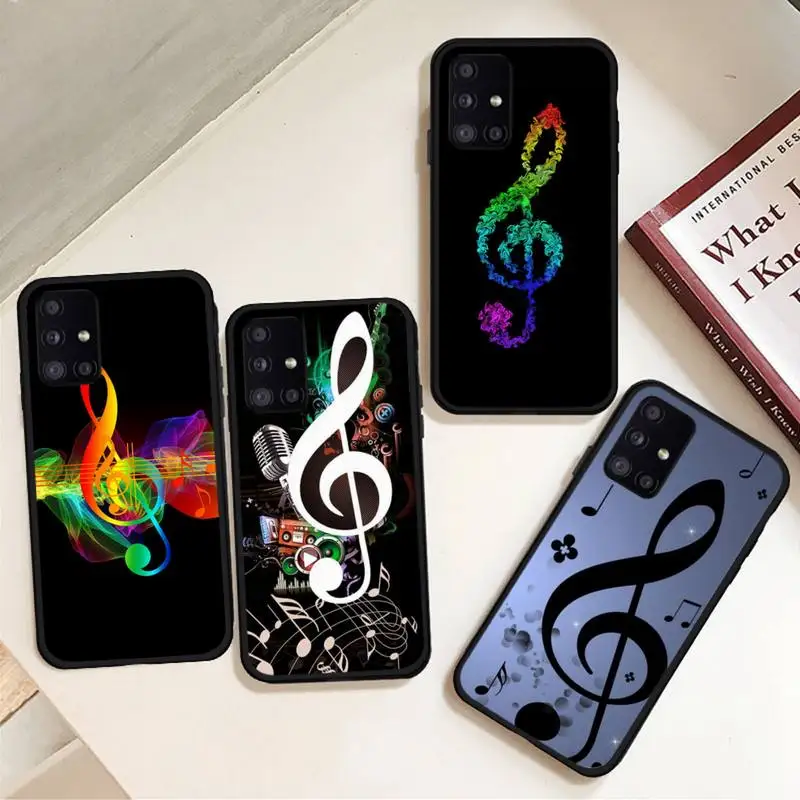 

Music notes art pattern Phone Case For Samsung galaxy A S note 10 12 20 32 40 50 51 52 70 71 72 21 fe s ultra plus
