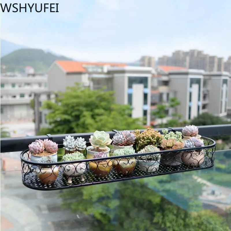 Подвесная корзина для цветов железная стойка растений Балконная круглая