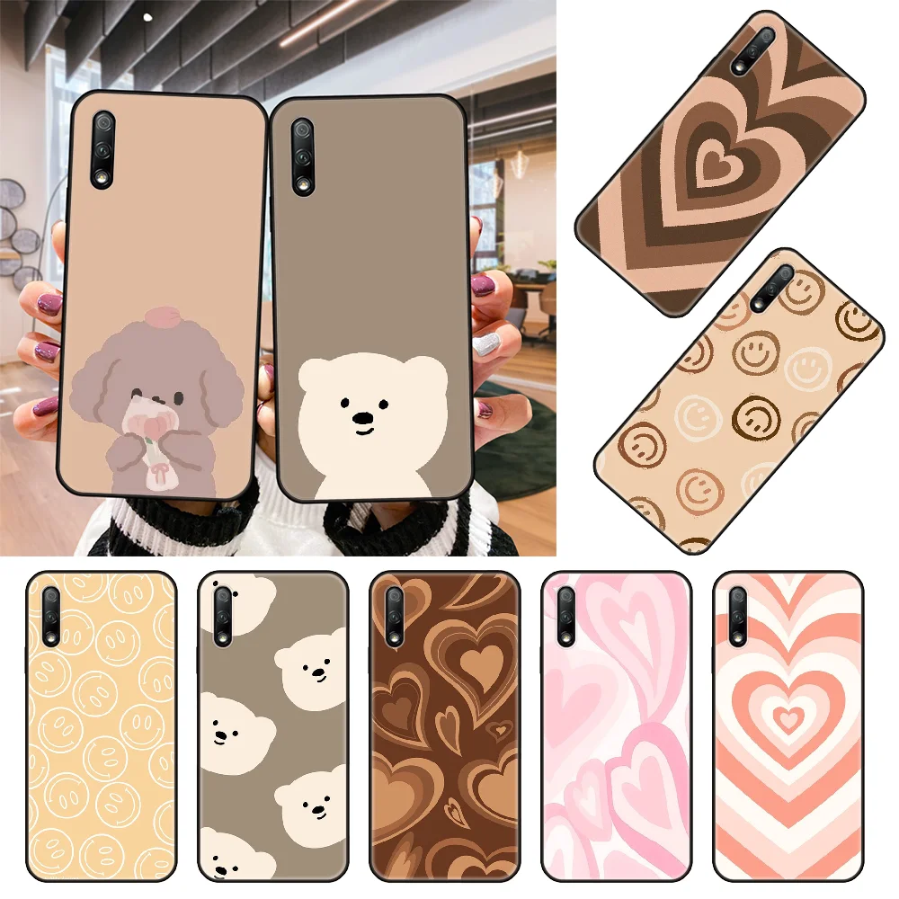 Чехол для телефона Huawei Honor 9X 9 9A 10 20 8X 8A 8S 7X 7A i 6A Pro Play Lite черный роскошный брендовый