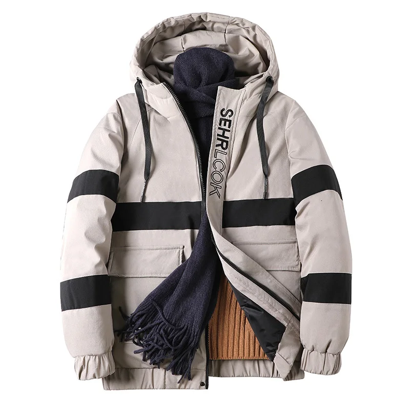 Chaquetas парка Jaketa Homem белая зимняя куртка для мужчин с разрезом принтом Мужская