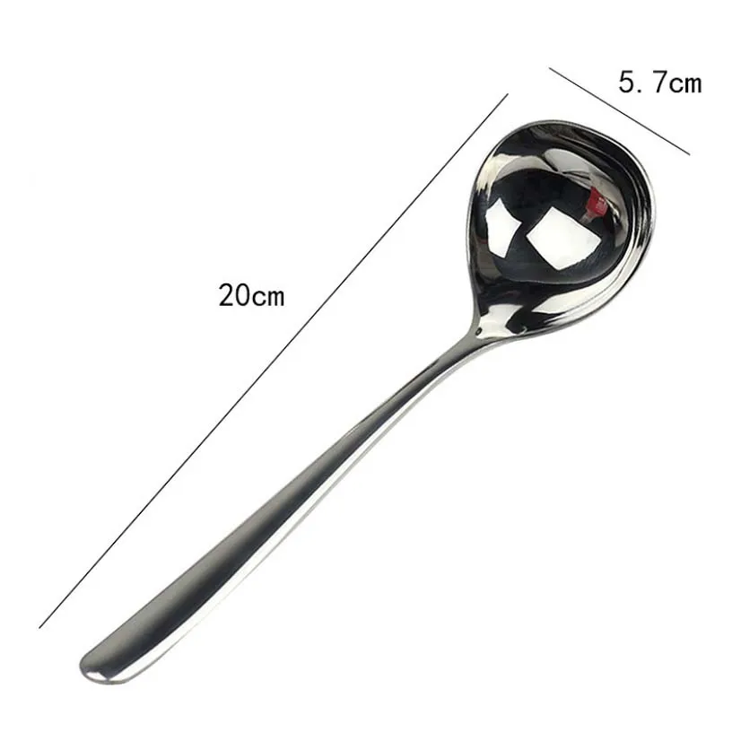 

Stainless Steel Spoon Creative Tableware Deepen Ladle Soup Dinnerware Korean Cute Long Handle Scoops Utensils for Kitchen