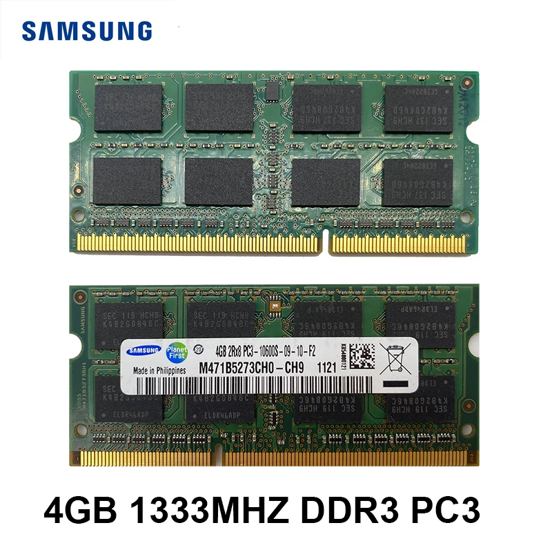 SAMSUNG DDR3 оперативная память 4 Гб 2RX8 PC3 10600S 1333 МГц 1 5 V ноутбук с оперативной памятью 8