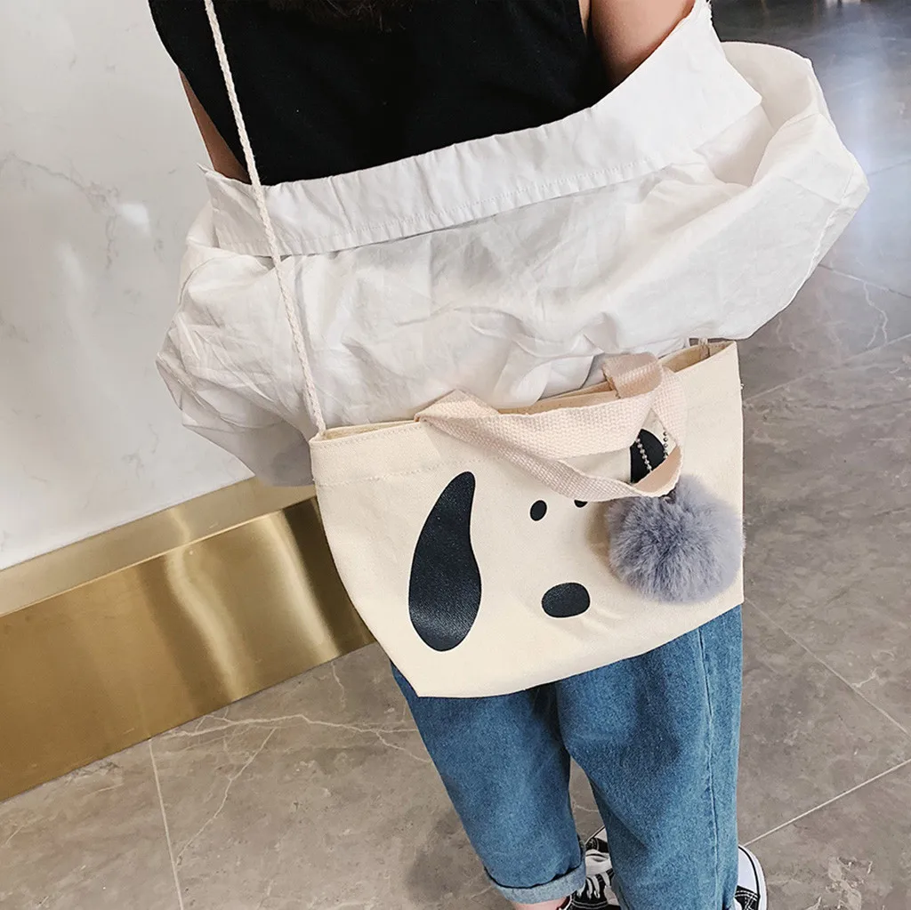 Простая милая сумочка с принтами для собак Детская сумка на плечо модная