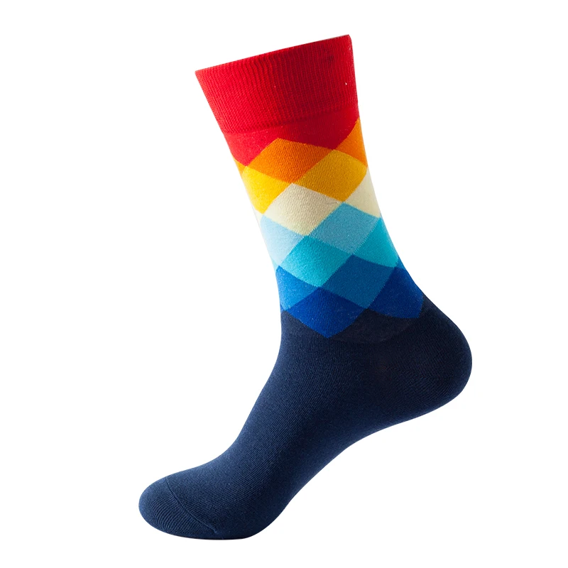 Combed Cotton Fashion Hip Hop Man woman sox girl unisex Socks Harajuku  fruit Skateboard animal Happy check Socks Funny Sokken