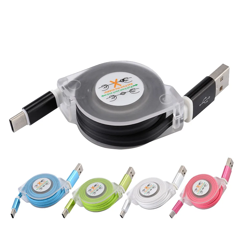 USB-C type C-USB Выдвижной кабель для синхронизации данных 2A зарядный USB передачи