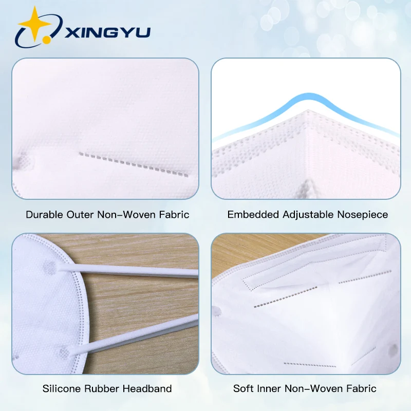 Face Mask with Head Strap and Filter Pocket KN95 Masks FFP2 5 Layers Reusable Mouth Masken CE MASK Respirator | Безопасность и