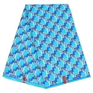 polyester Ankara Africa prints batik fabric real dutch wax tissu high quality 6yards fashion African sewing for party dress - Цвет: 40