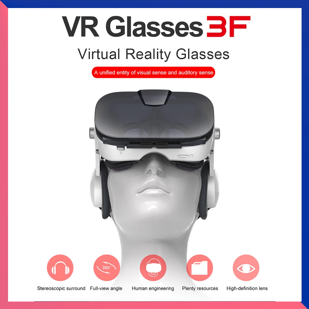 3d очки с креплением на голову шлем гарнитура версия стереозвука панорамная