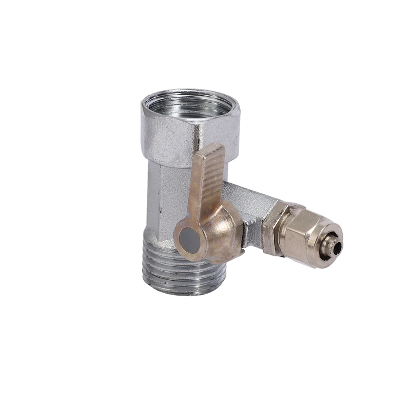 

Адаптер подачи воды обратного осмоса RO, шаровой кран с 1/2 на 1/4 дюйма, серебристый