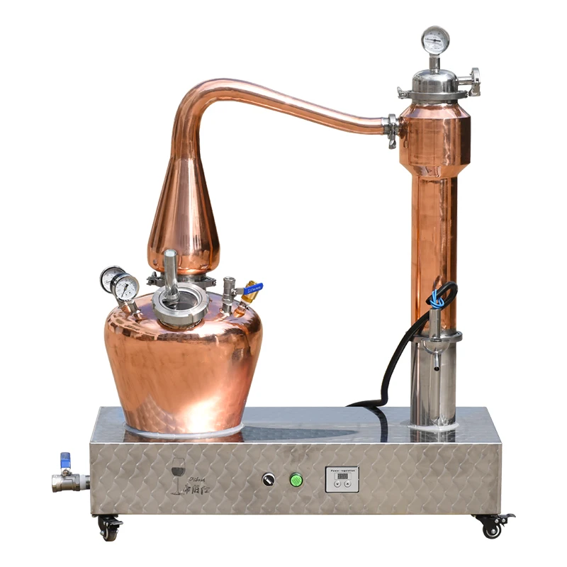 

10L whisky distiller mini distillation equipment charente copper distiller, factory-supplied self-made machine