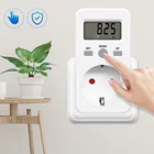 Цифровой измеритель мощности, розетка KWE-PMB03, цифровой прибор для измерения напряжения, мощности в ваттах, анализатор электроэнергии переменного тока