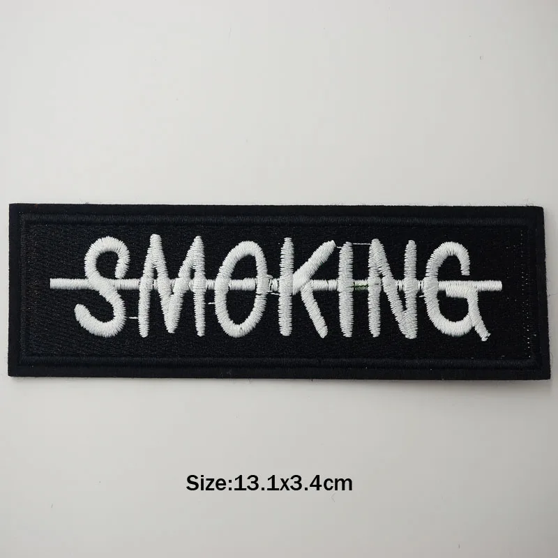 Молния баннеры не курить патчи с помощью утюга вышивка аппликация для куртки