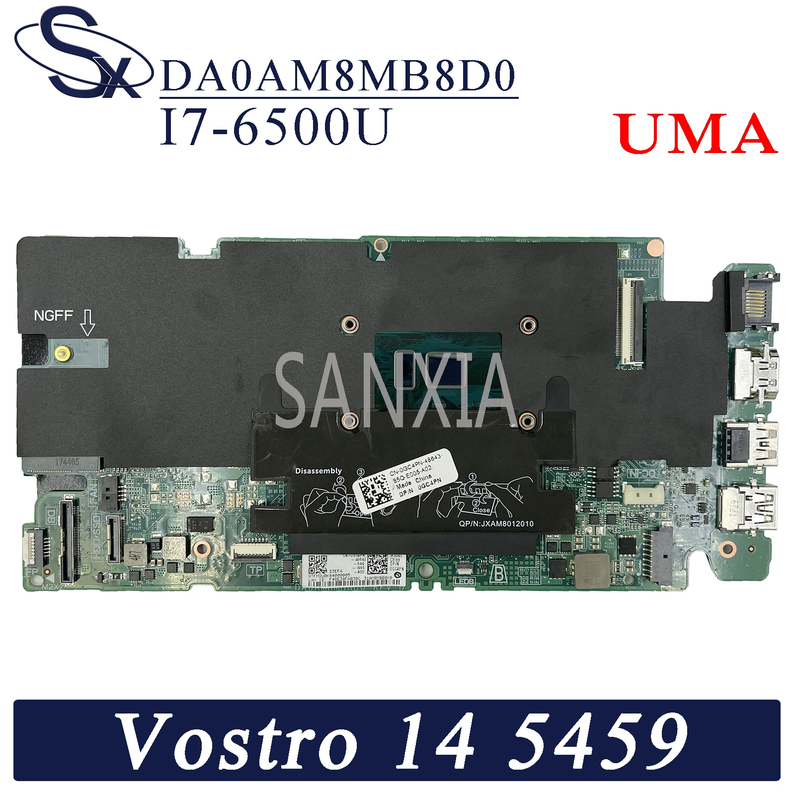 

Материнская плата KEFU DA0AM8MB8D0 для ноутбука Dell Vostro 14-5459 оригинальная материнская плата UMA I7-6500U