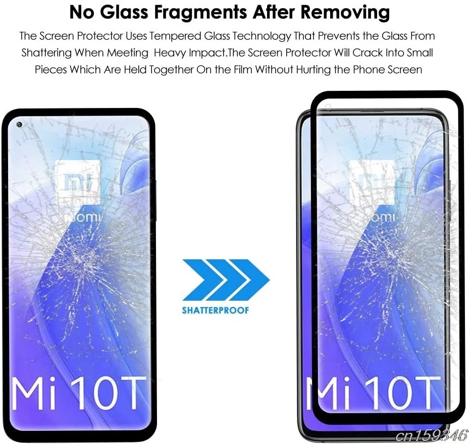 Закаленное стекло 2 в 1 для Xiaomi Mi 10T 5G полное покрытие 9H пленка камеры Защитное