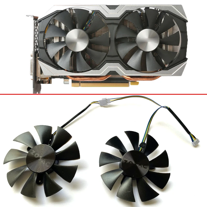 Кулер для видеокарты ZOTAC GFY09010E12SPA 85 мм GTX1070 GTX 1070 | Компьютеры и офис