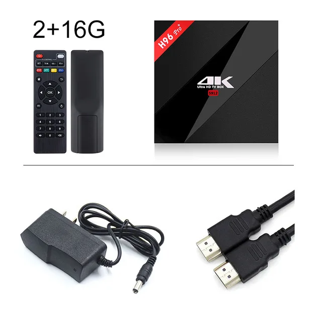 H96 Pro plus Android 7,1 ТВ приставка 2G/3G ram 3 2G rom Amlogic S912 Восьмиядерный ТВ приставка BT4.1 2,4G+ 5G двойной Wifi смарт медиаплеер - Цвет: 2G 16G