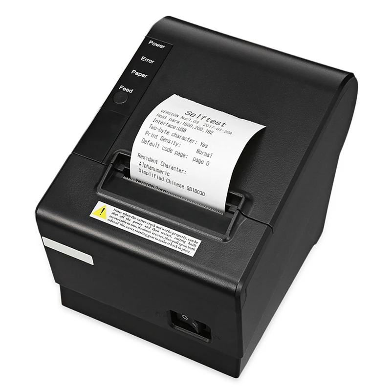 Маленький Pos принтер 200 мм/сек. 80 мм чековый термальный с Usb Lan Ethernet порт авто резак