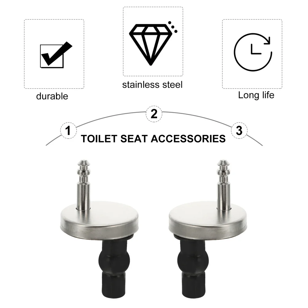 

1 Set/2pcs Universal Toilet Seat Fixing Hinges Toilet Seat Replacement Hinges