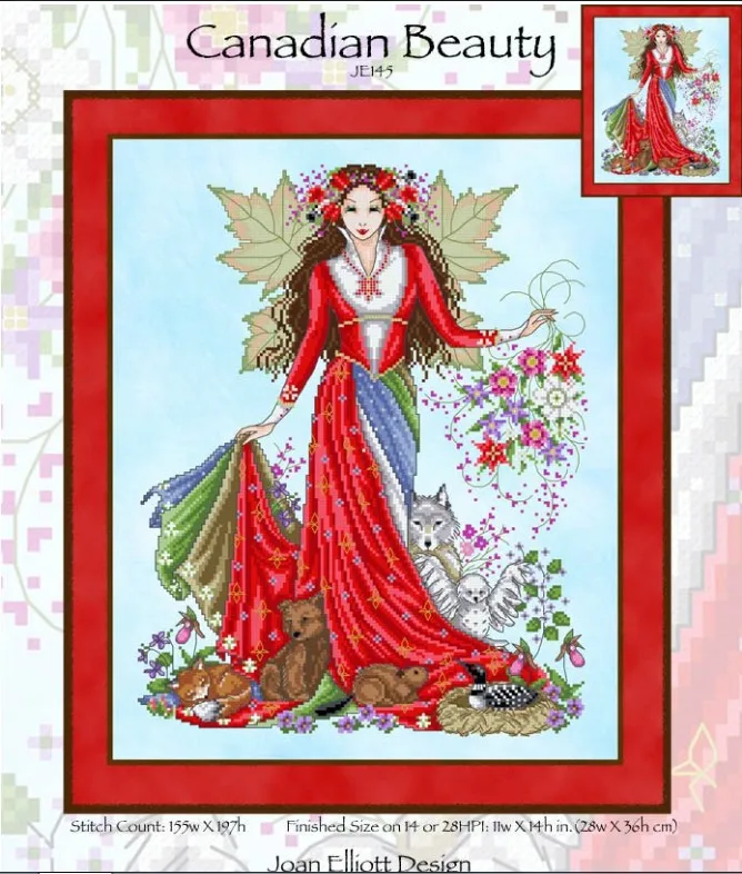 Небесно-Голубой красивый комплект для вышивки крестиком канадская красота