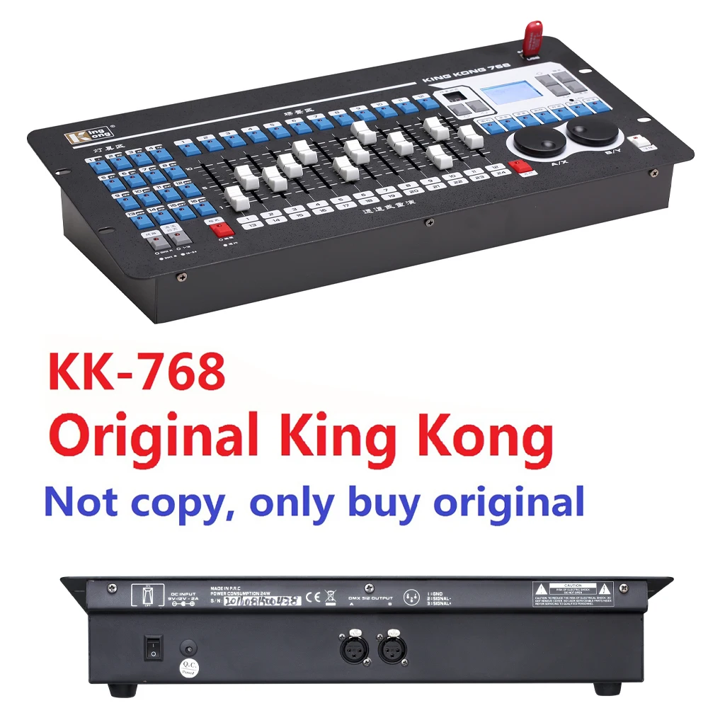 2020 Kingkong KK-768 Профессиональный контроллер DMX 768 каналы встроенный 135 графическое