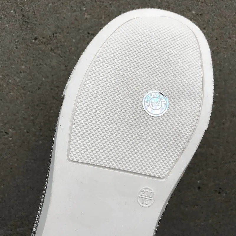 

Diamonds White Shoes Women Sneakers Round Toe Preppy Style Low Top Flat Shoes Street High Quality Leather Ladies Casual Shoes