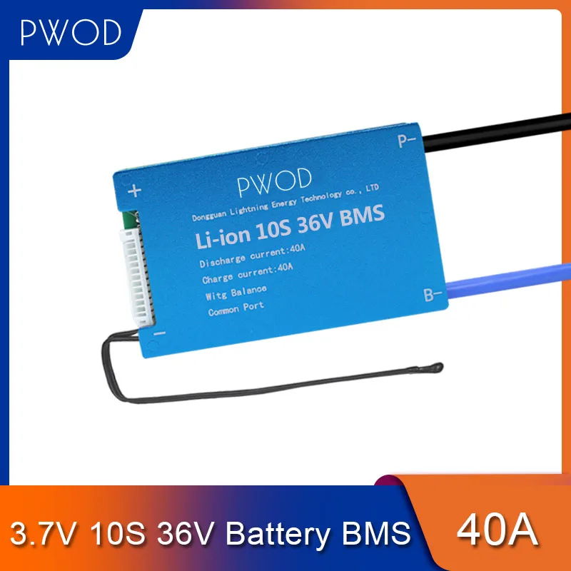 10S 36V 3 7 V Li Ion BMS Common Port 15A 20A 30A 40A 50A 60A для литий ионных аккумуляторов 18650 электронного