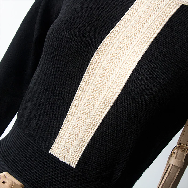 Женское облегающее трикотажное платье Tunjuefs повседневное с длинным рукавом