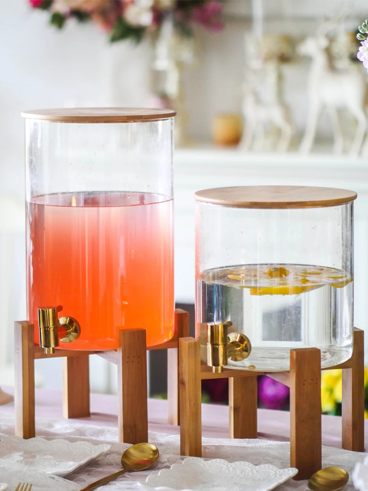 Домашний кувшин для питьевой воды ведро сока прозрачный стеклянный холодный