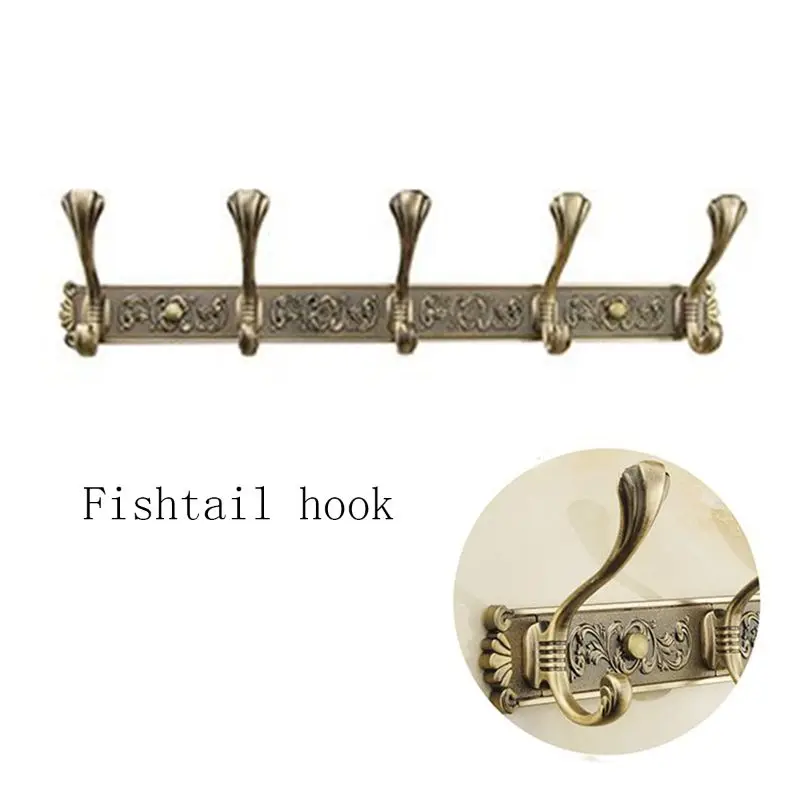 Крючки для халата Роскошные Настенные антикварные крючки 5 рядов крючков