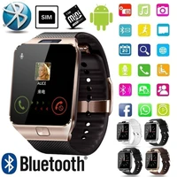 2020 smart watch men women with sim tf card slot camera smartwatch bluetooth information push music play dz09 upgraded version