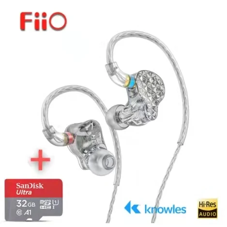 Наушники вкладыши FiiO FA9 Knowles 6 Hi Fi наушники со съемным посеребренным медным