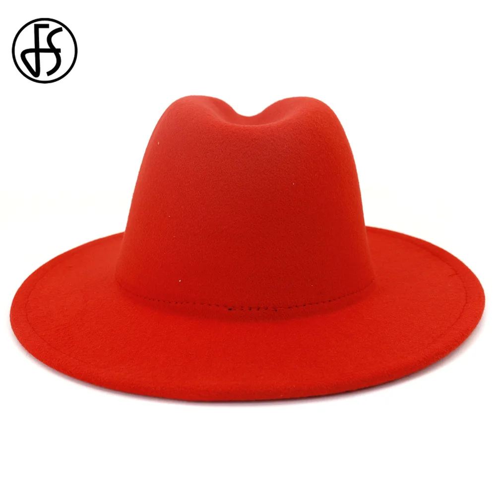 FS оранжевый фиолетовый Пэчворк с широкими полями шляпы Fedora для мужчин и женщин из