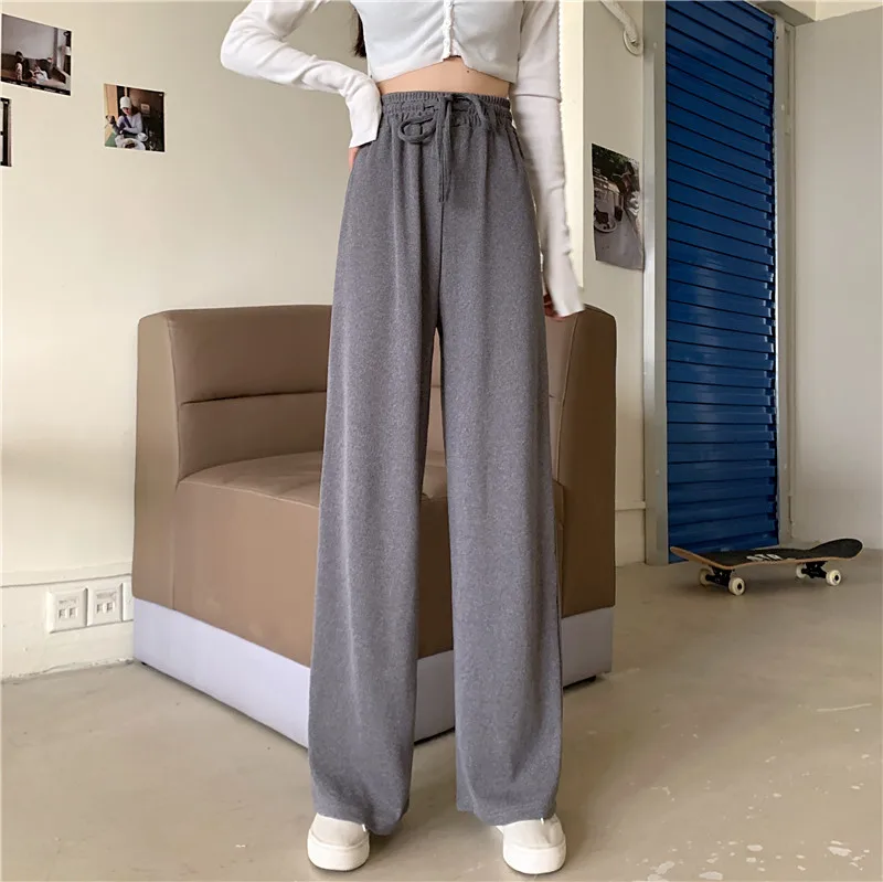 

INS Cool Women Baggy Pants Korean Slacks Harem Pants Lady Plus Size 5XL Oversized Sweatpants Students Autumn Long Gray Trousers