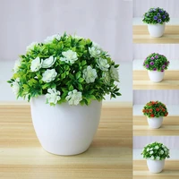 1pc potted artificial flower bonsai stage garden wedding home party decor props fake flowers bouquet home decoration