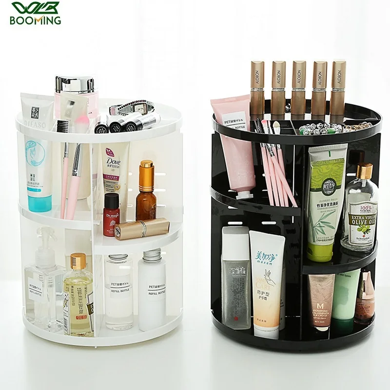 WBBOOMING вращающийся на 360 градусов Органайзер для макияжа косметическая коробка