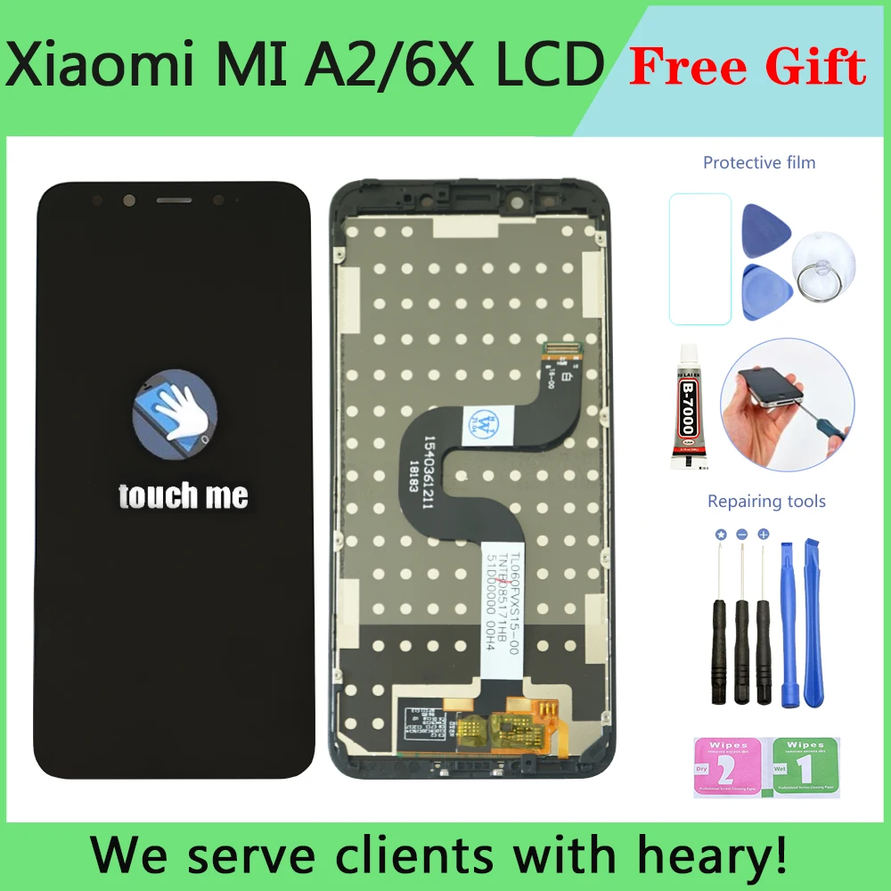 Оригинальный ЖК дисплей для Xiaomi A2 MIA2 сенсорный экран с рамкой дигитайзер XiaoMi 6X в