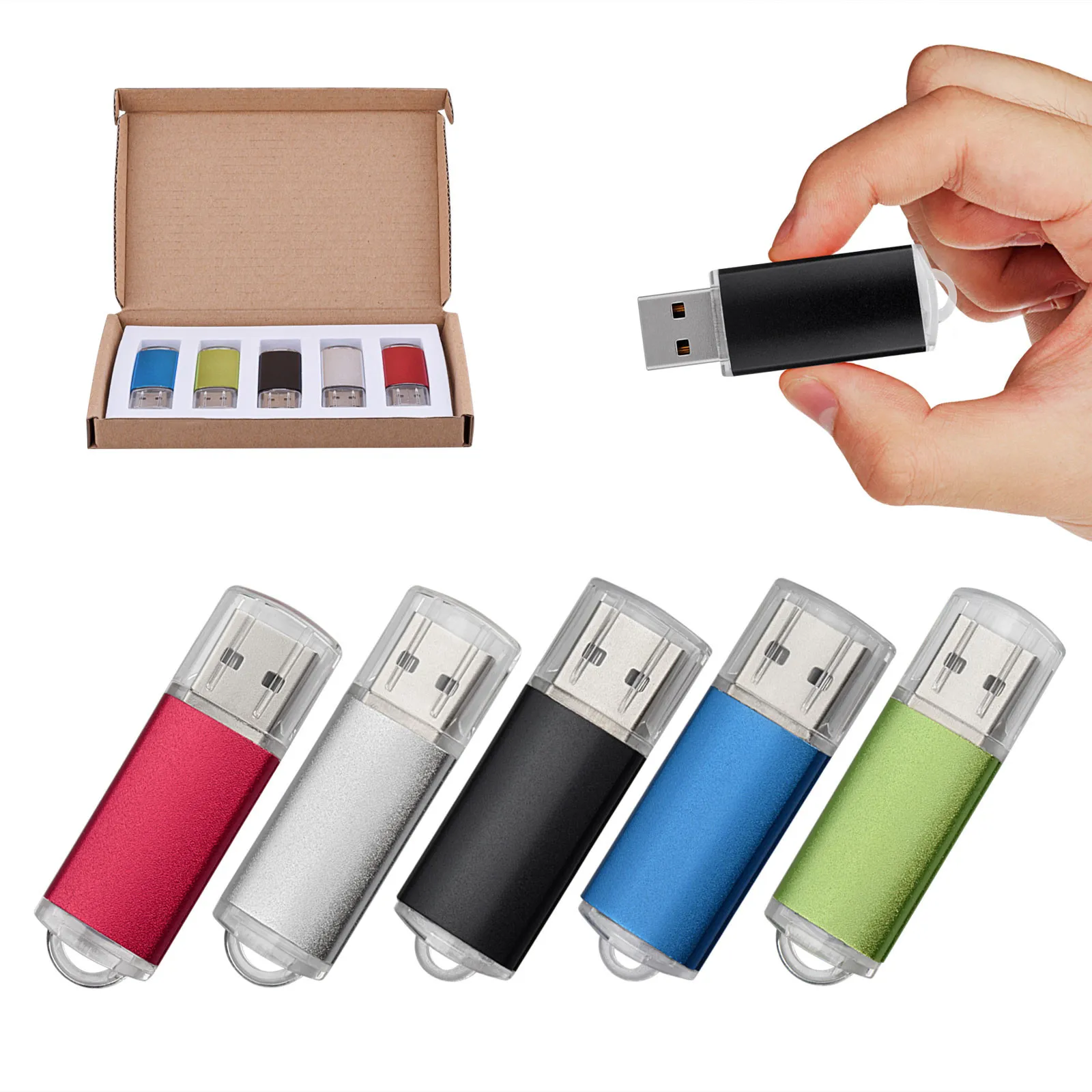 USB 2 0 флэш накопители TOPESEL 5 шт. в упаковке накопитель (5 смешанных цветов: черный