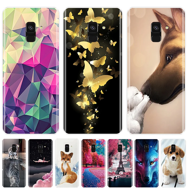 Задняя крышка для Samsung Galaxy A5 A7 A9 2018 A6 A8 Plus Мягкий ТПУ силиконовый чехол с милыми