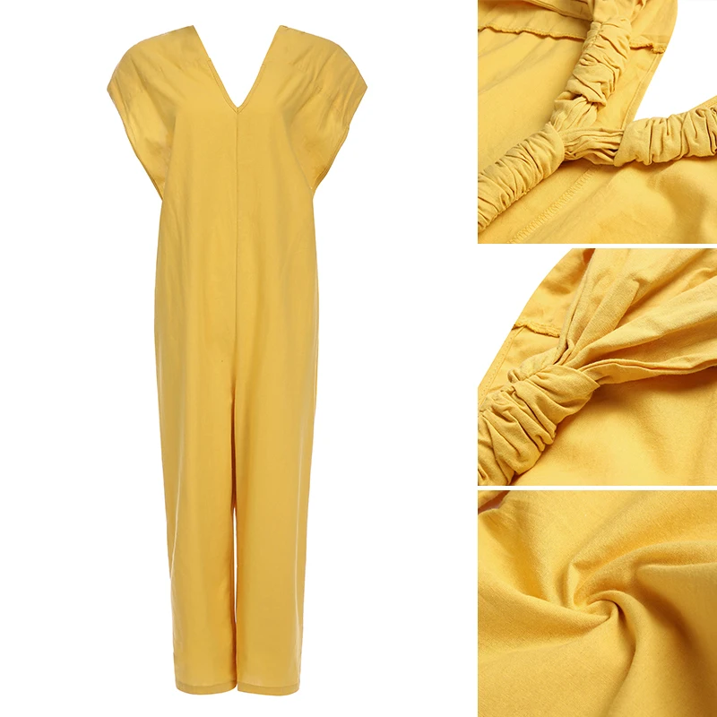 VONDA Комбинезоны женские винтажные повседневные свободные летние пляжные