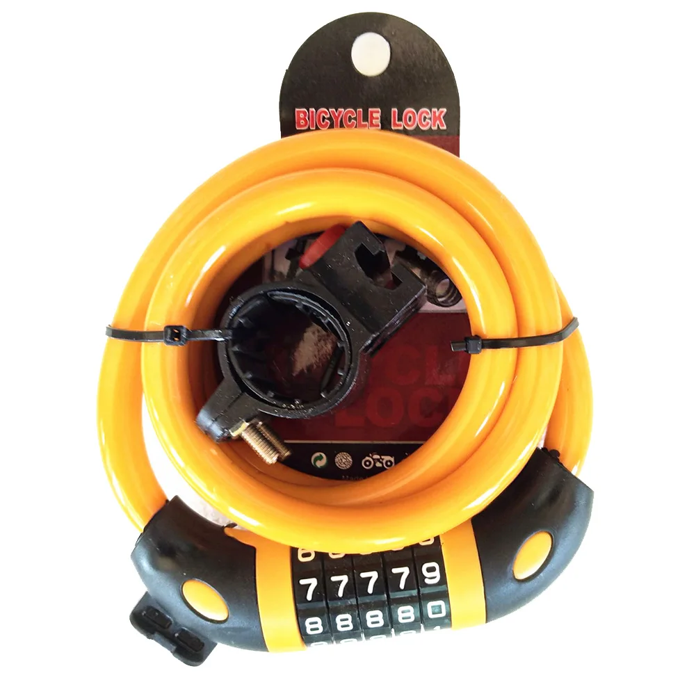 Новый велосипед замок кабель Противоугонные пароли кабельный с 5 значной
