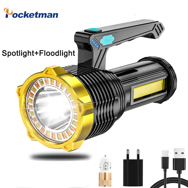 

Светодиодный прожектор с зарядкой от USB, 8 режимов освещения