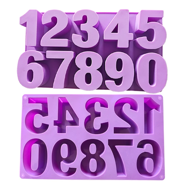

Arabic Numerals Epoxy Resin Mold Digital Number Pendant DIY Craft Silicone Mould J60E